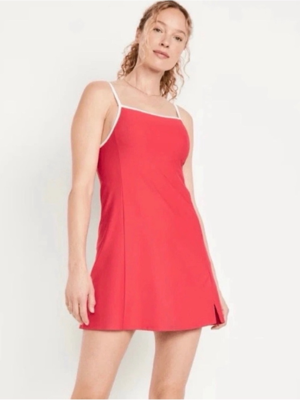 Old navy red athletic dress, with shorts